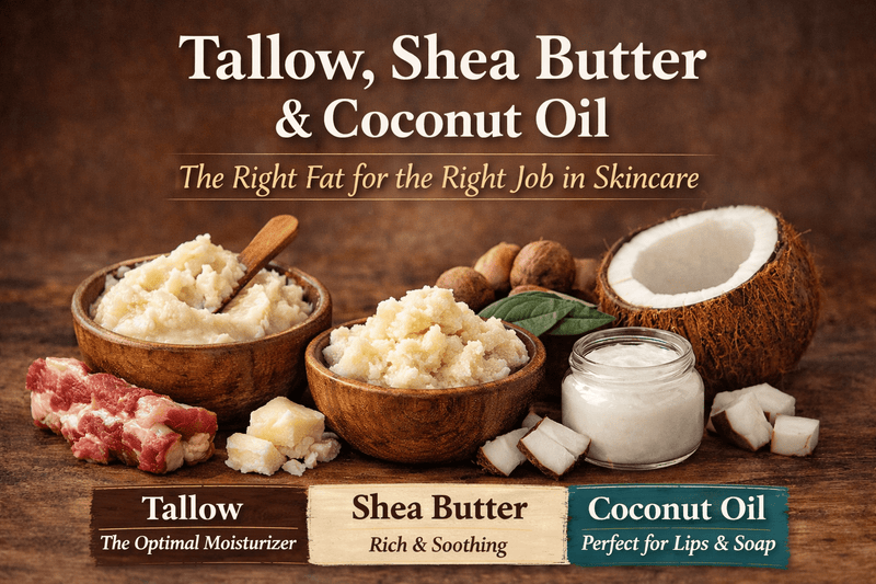 Tallow, Shea Butter, and Coconut Oil: What Each One Does Best for Your Skin - Tallowbourn