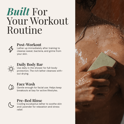 Athlete's Shield Soap – Tallow Bar Built for Active Skin - Tallowbourn