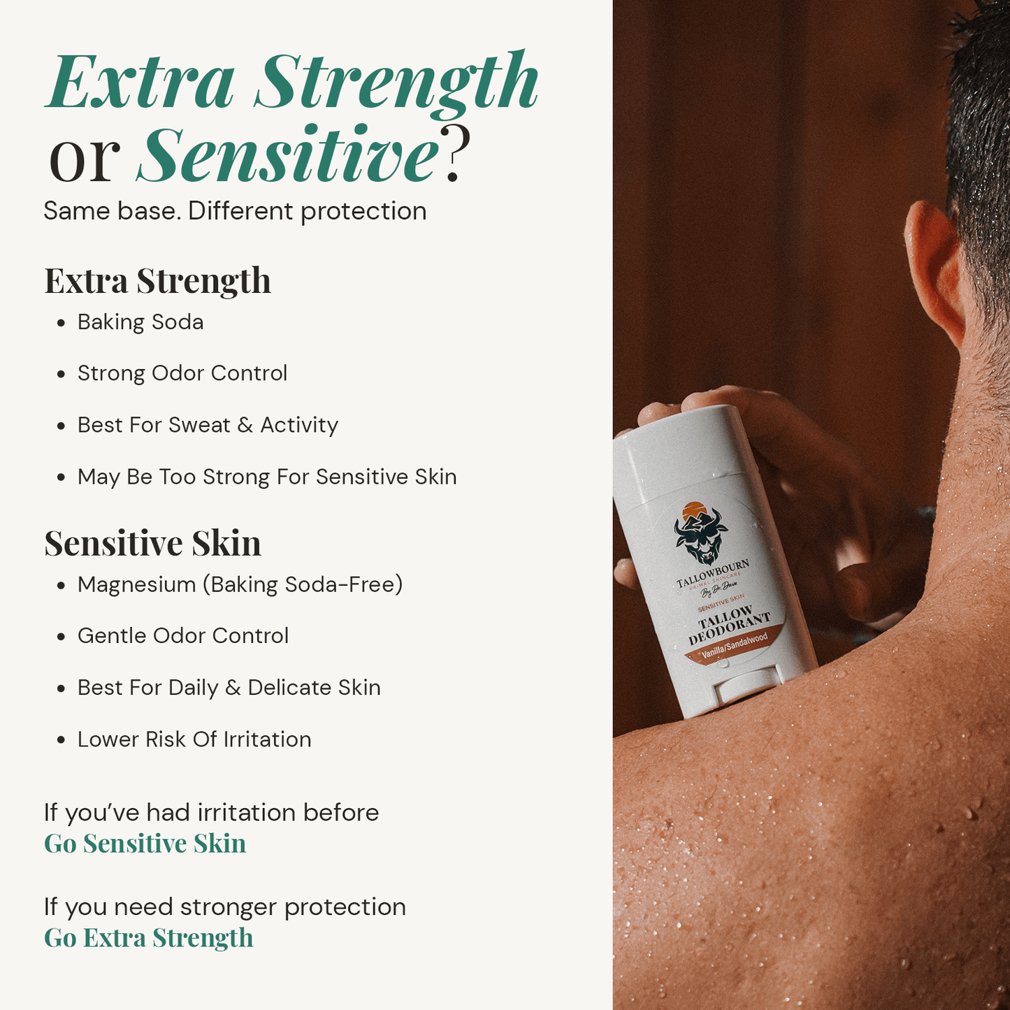 Baking Soda Free Deodorant – Natural Tallow for Sensitive Skin - Tallowbourn