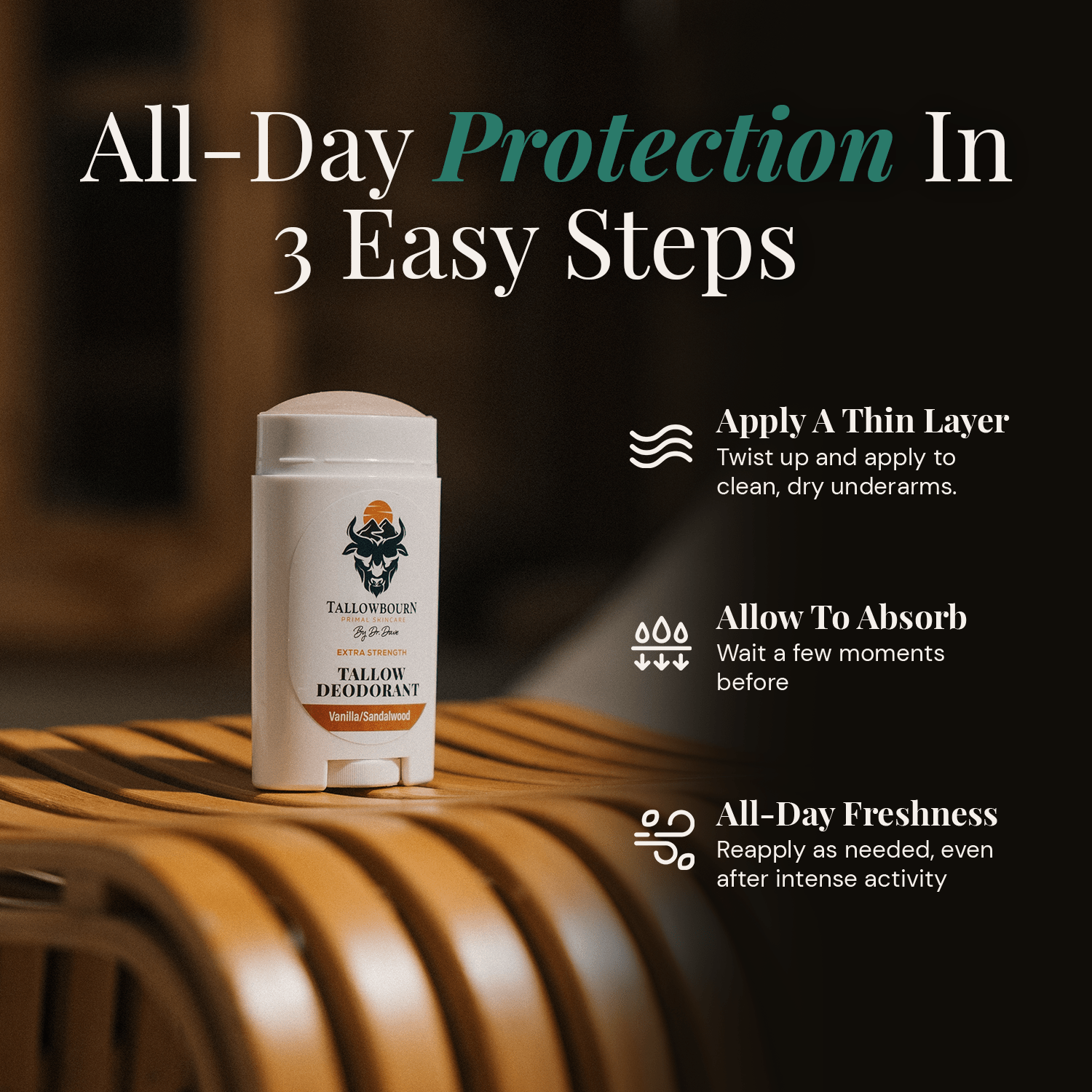 Extra Strength Natural Tallow Deodorant - Tallowbourn