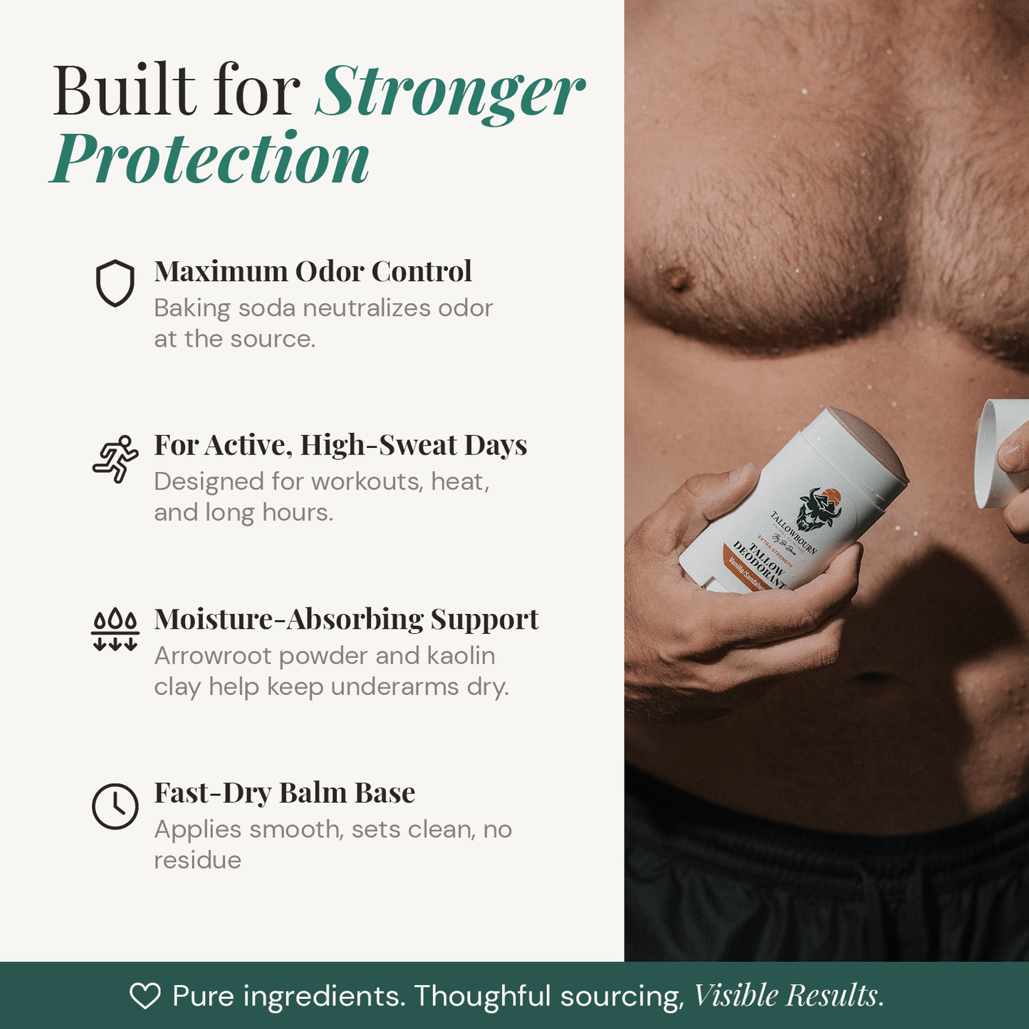 Extra Strength Natural Tallow Deodorant - Tallowbourn