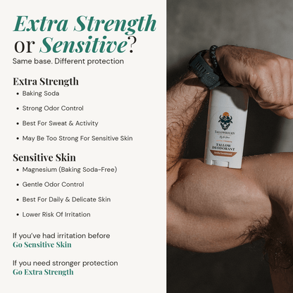 Extra Strength Natural Tallow Deodorant - Tallowbourn