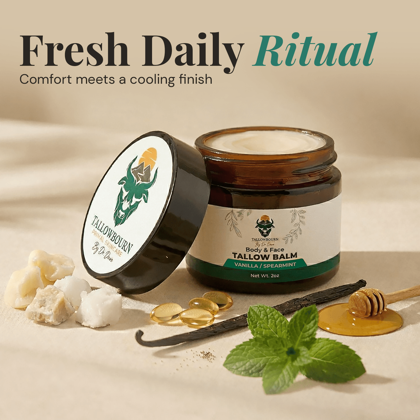 Grass-Fed Tallow Balm for Face & Body - Tallowbourn