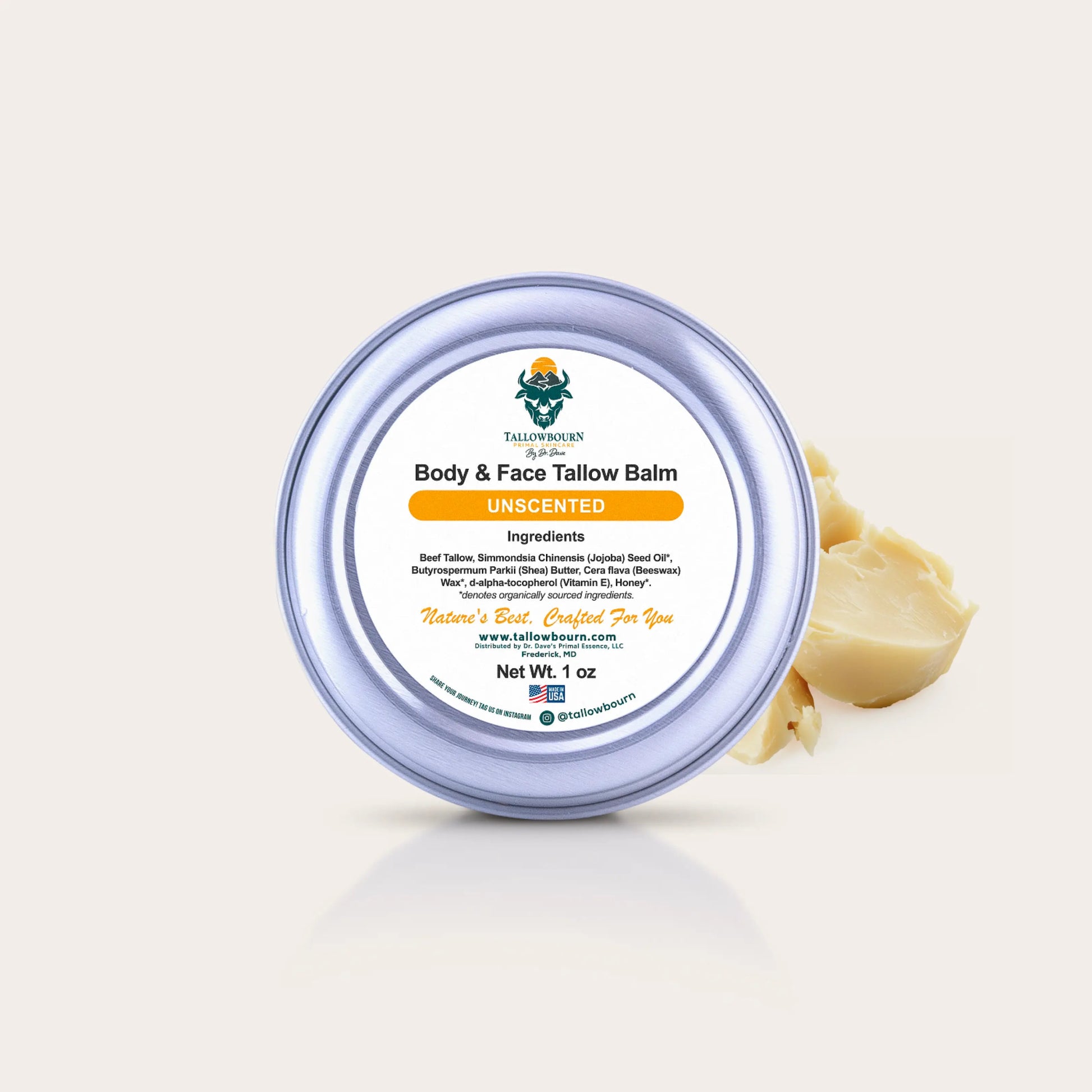 Grass - Fed Tallow Balm for Face & Body – Deep Moisture & Repair - Tallowbourn