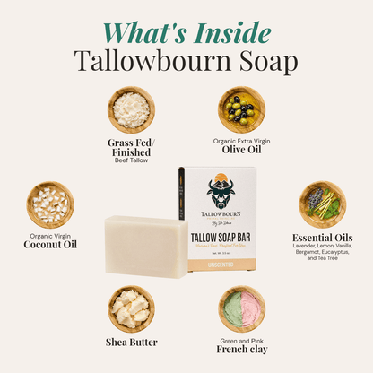 Grass-Fed Tallow Soap Bars - Tallowbourn