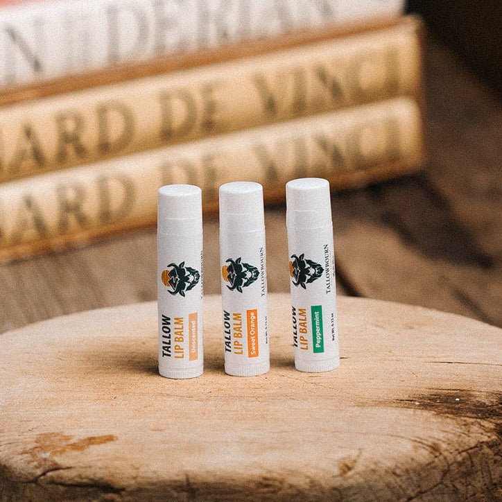 Tallowbourn grass-fed tallow lip balm — petroleum-free, seed-oil-free natural formula
