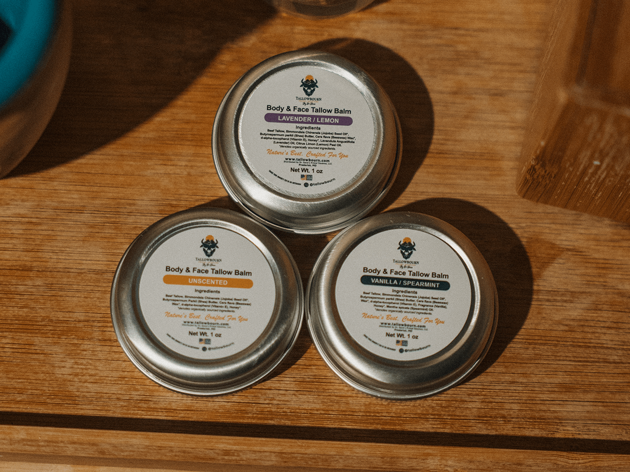 Tallow Balm Sample Pack – Try 3 Scents, 1 oz Each - Tallowbourn