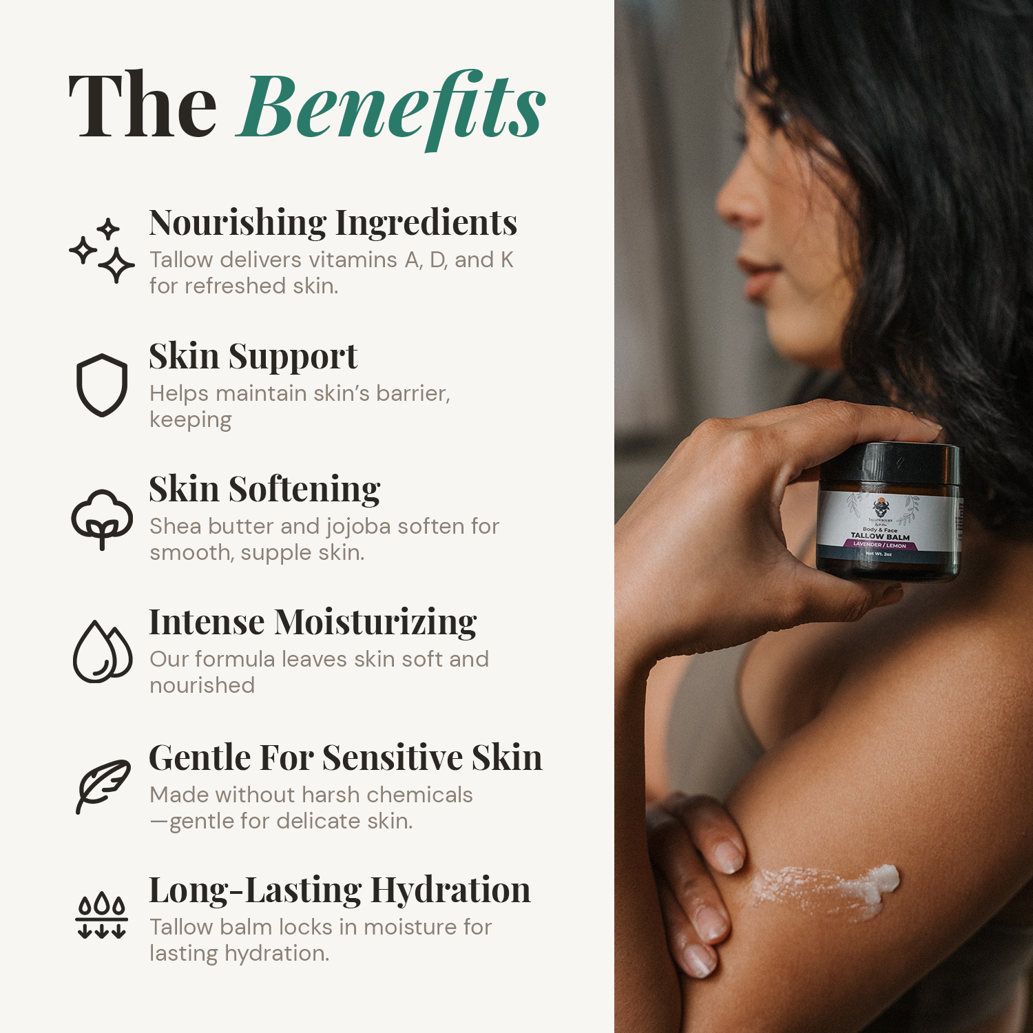 Grass-Fed Tallow Balm for Face & Body