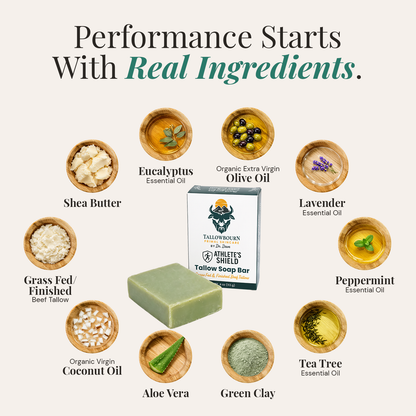 Athlete's Shield Soap – Tallow Bar Built for Active Skin