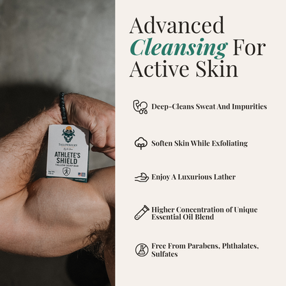 Athlete's Shield Soap – Tallow Bar Built for Active Skin